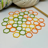 Comma Craft Co Hexagon Stitch Markers Set