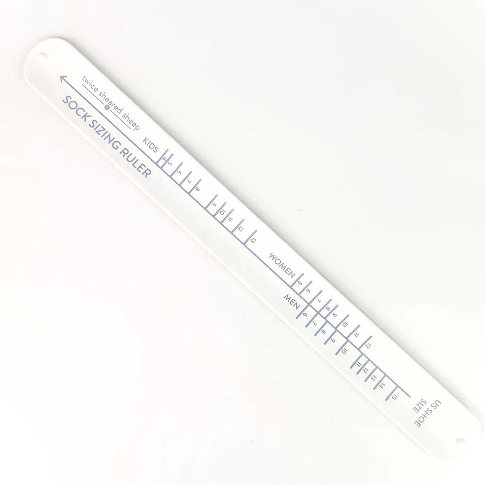 Twice Sheared Sheep Sock Sizing Ruler - Sock Knitting Bracelet Ruler
