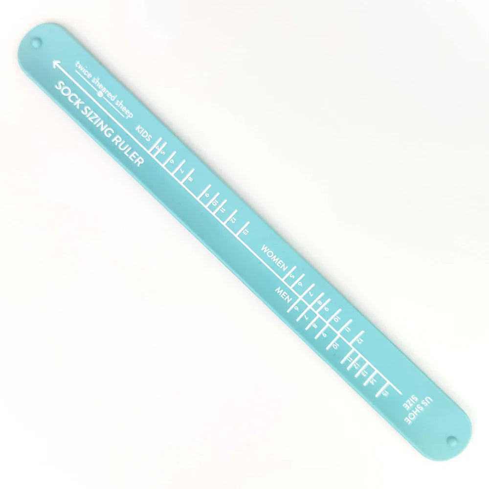 Twice Sheared Sheep Sock Sizing Ruler - Sock Knitting Bracelet Ruler