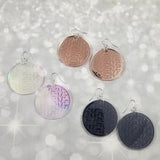 Large Acrylic Knit Earrings