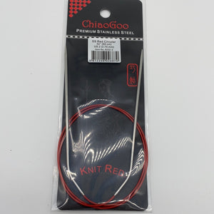 32" Circular Knit Red Stainless Steel Needles by ChiaoGoo