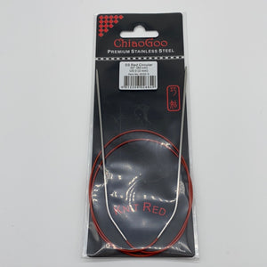 32" Circular Knit Red Stainless Steel Needles by ChiaoGoo